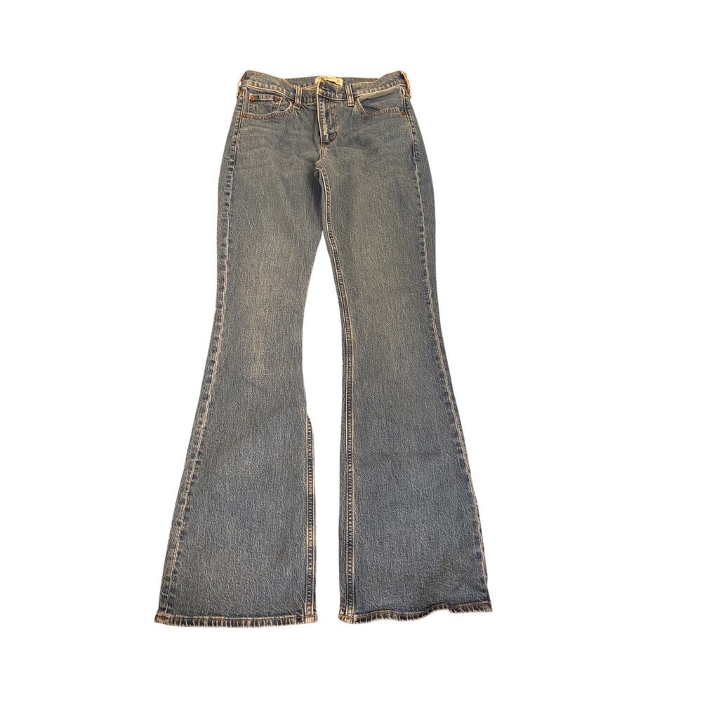 Abercrombie & Fitch Bootcut Mid Rise Medium Wash Denim Zip Fly - 28 Long